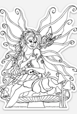 Colouring Sticker - Fairy