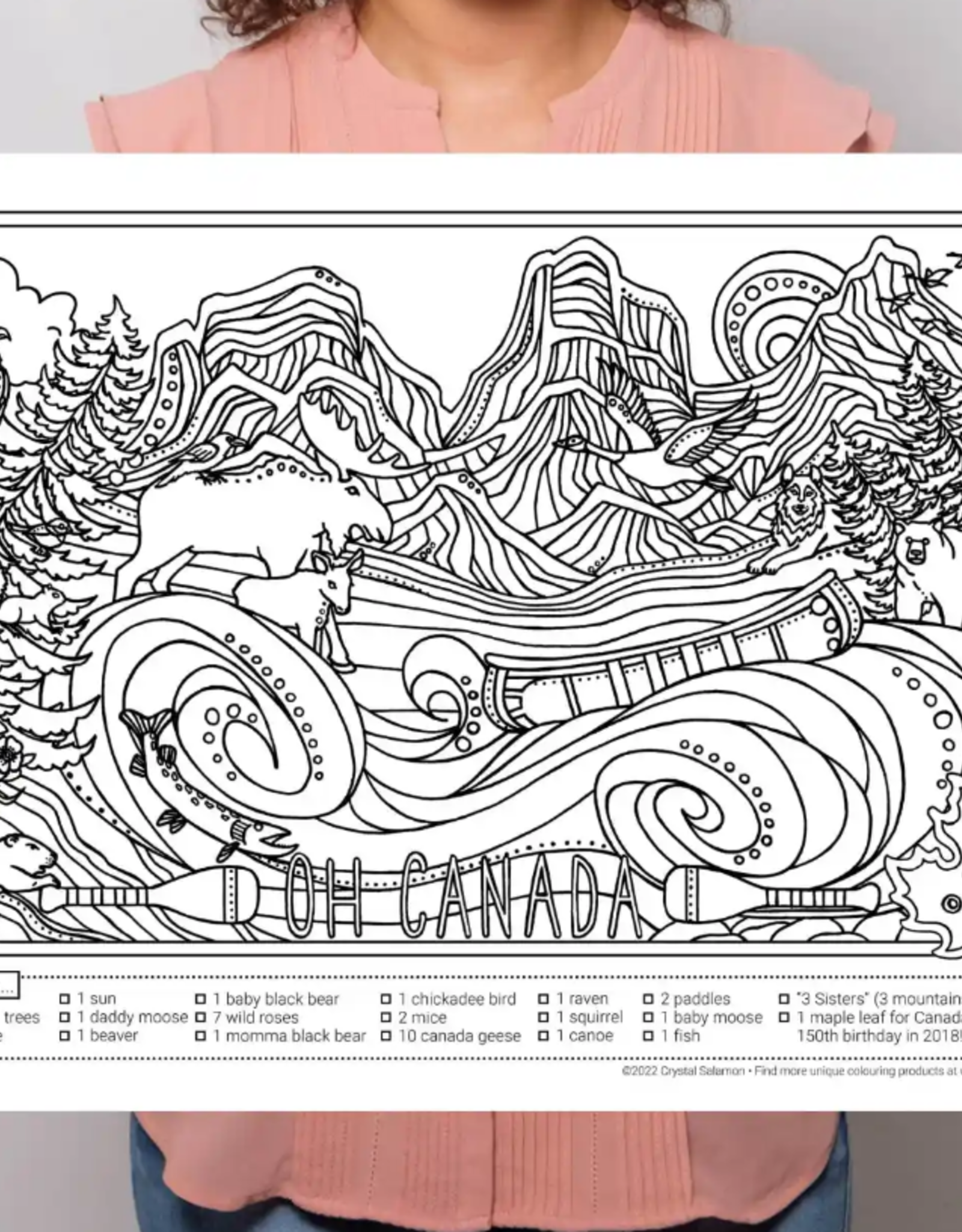 Crystal Salamon Giant Colouring Page - Canada 24" x 18"