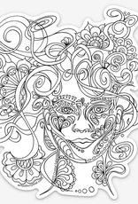 Crystal Salamon Colouring Sticker - Face / Mysteriosa
