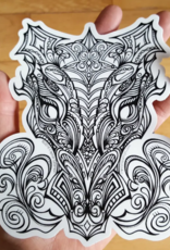 Crystal Salamon Colouring Sticker-Dragon Front Facing