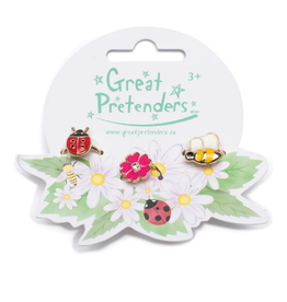 Great Pretenders Lady Bug Garden Ring Set