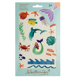 Great Pretenders Mermaid Tattoos, 1 Sheet