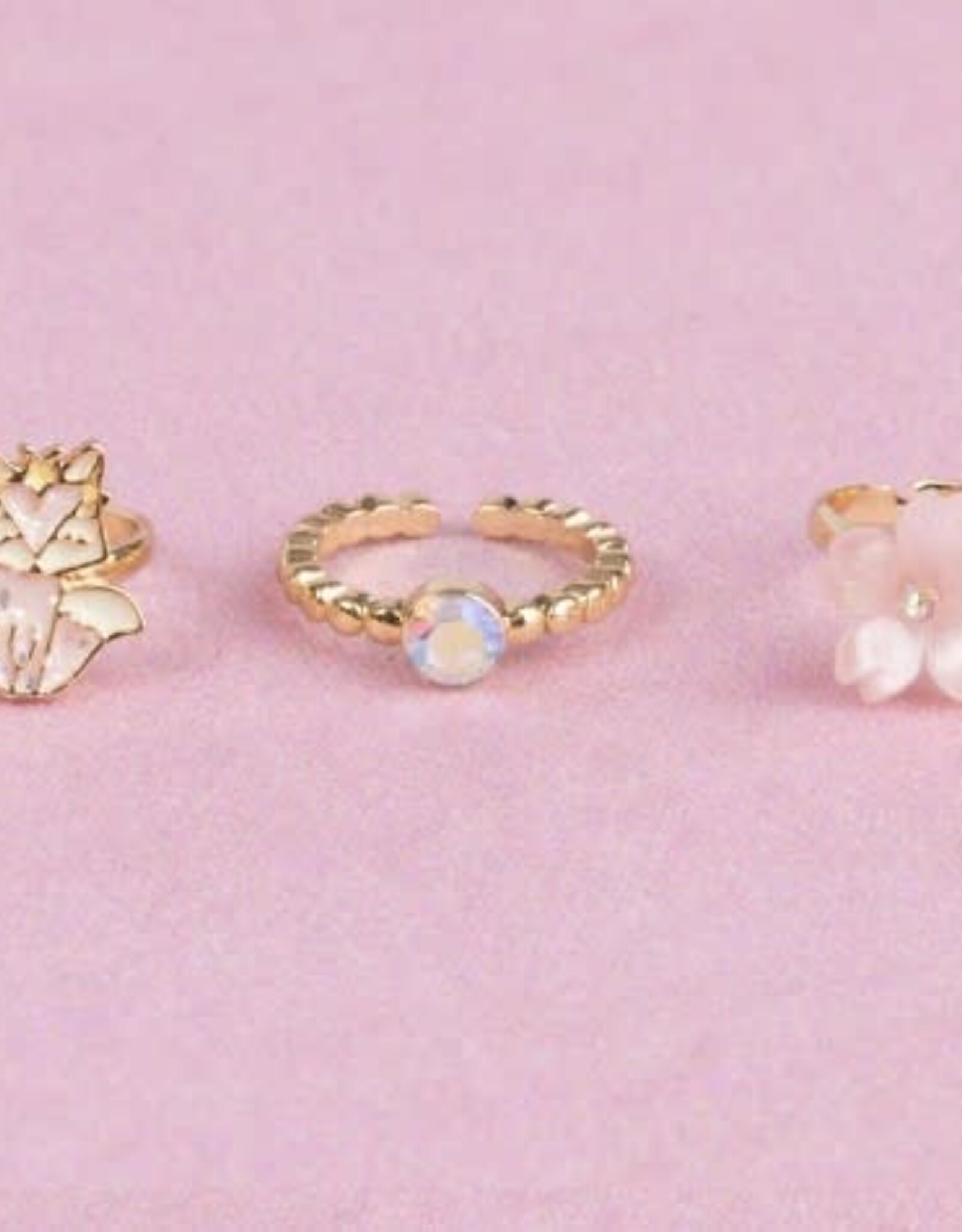 Great Pretenders Boutique Foxy Floral Rings, 3pcs