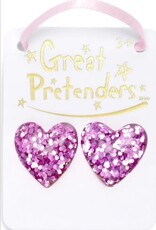 Great Pretenders Boutique Glitter Hearts Clip On Earrings, Assorted