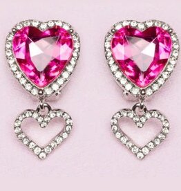Great Pretenders Boutique Heart Jewel Clip On Earrings