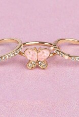 Great Pretenders Boutique Chic Butterfly Garden Rings, 4pcs