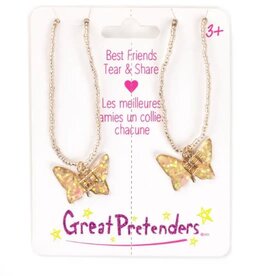 Great Pretenders BFF Butterﬂy Share & Tear Necklace, 2pc