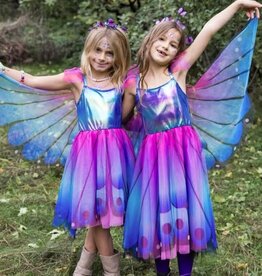 Great Pretenders Butterfly Twirl Dress with Wings & Headband, Blue/Purple, Size 5-6