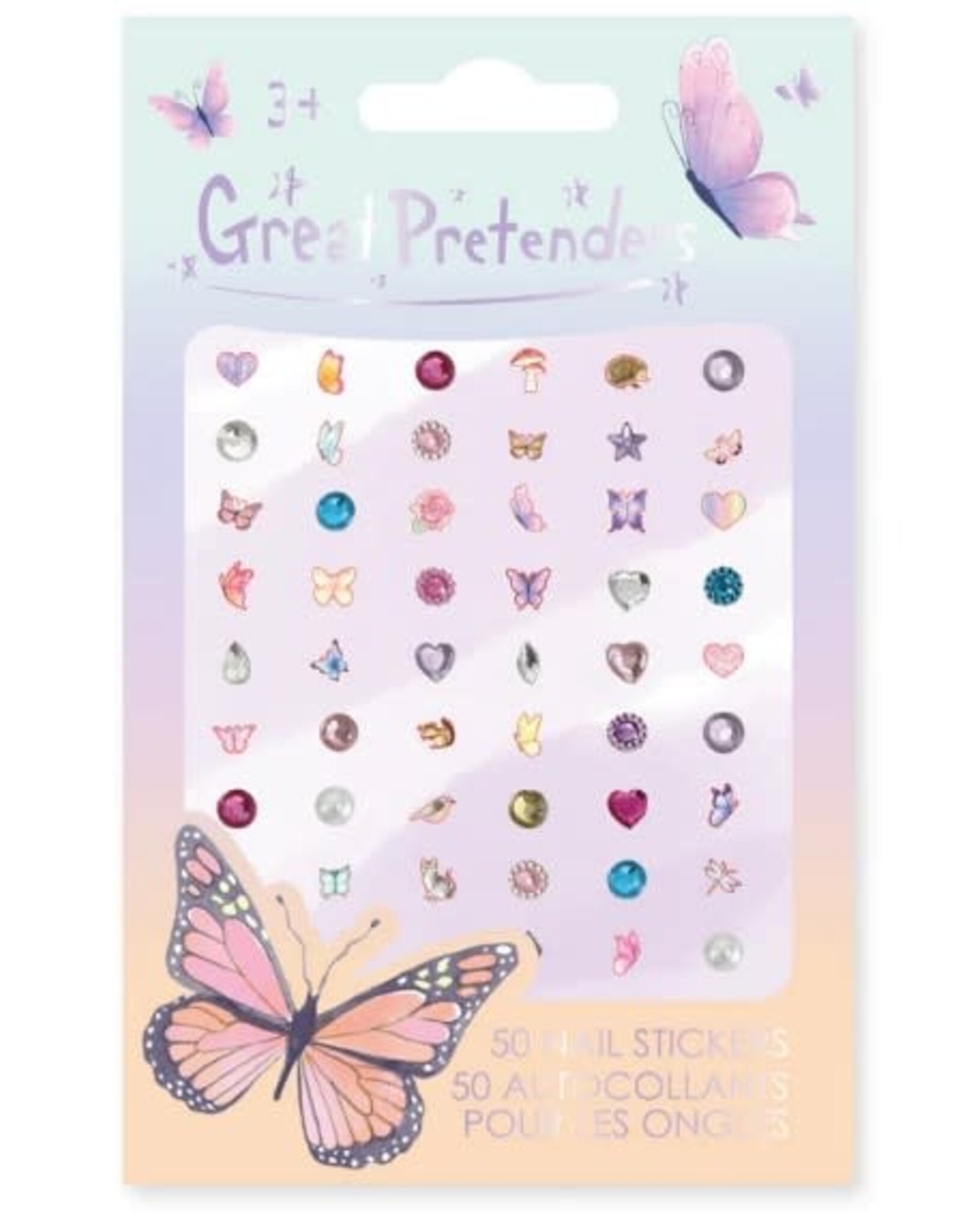 Great Pretenders Butterfly Nail Stickers, 50pcs