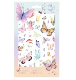 Great Pretenders Float Like A Butterfly Tattoos, 1 Sheet