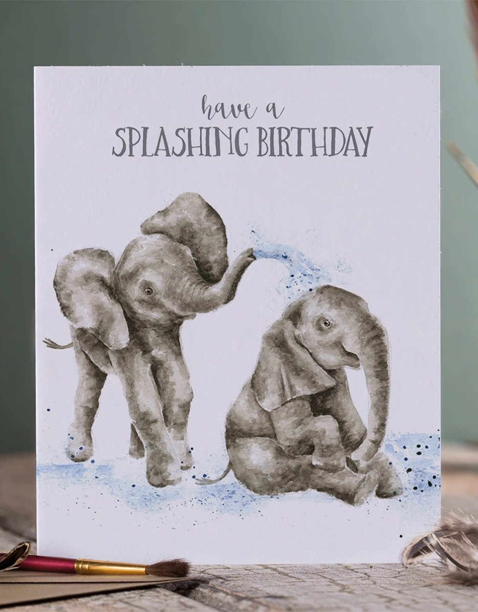Wrendale Design CARD-SPLASHING BIRTHDAY SINGLE