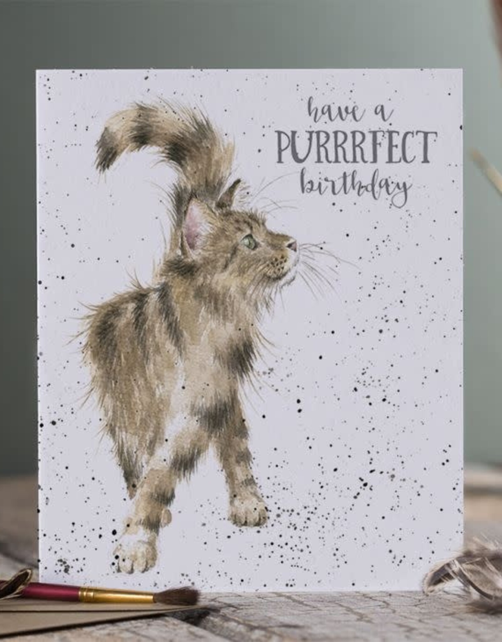 Wrendale Design CARD-JUST PURRFECT SINGLE