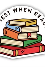 Stickers NW HAPPIEST WHEN READING BOOK STACK | STICKER