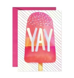 Design Design RAINBOW POPSICLE YAY CARD-Birthday