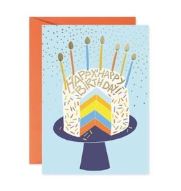 Design Design CAKE ON A STAND WITH CANDLES CARD-Birthday