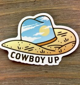Stickers NW COWBOY UP PRAIRIE COWBOY HAT - STICKER