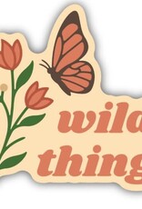Stickers NW WILD THING FLOWER WITH BUTTERFLY | STICKER