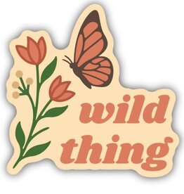 Stickers NW WILD THING FLOWER WITH BUTTERFLY | STICKER