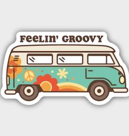Stickers NW FEELIN GROOVY HIPPIE VAN - STICKER