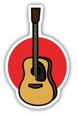 Stickers NW Acoustic Guitar Sticker