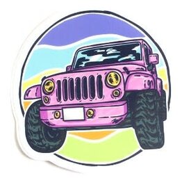Stickers NW PINK JEEP  STICKER