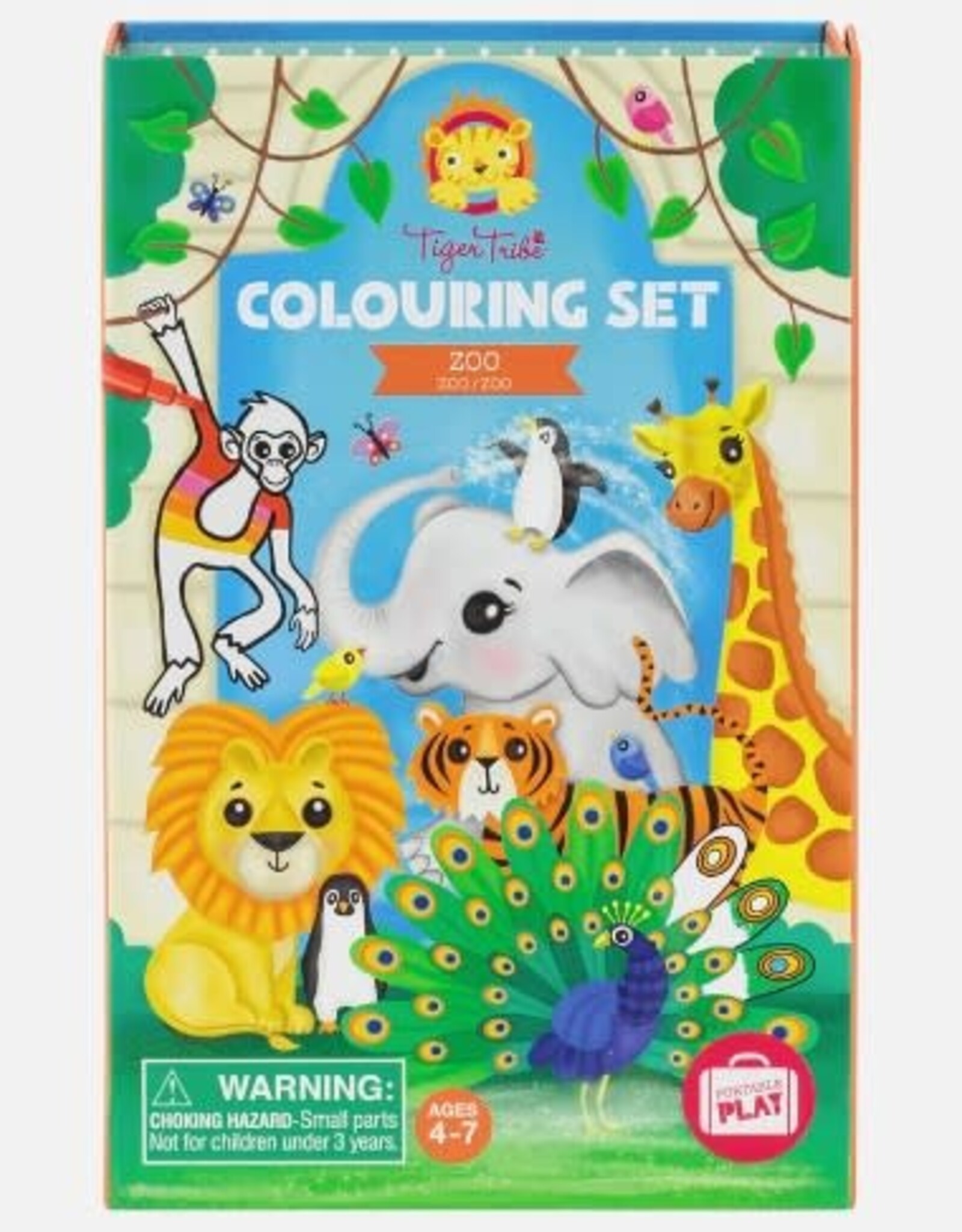 Tiger Tribe Colouring Set - Zoo