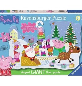 Ravensburger Peppa Pig Christmas 32pc Floor Puzzle w/Door Hanger RAV05534