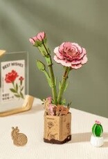 Robotime Wooden Bloom Craft - Pink Carnation