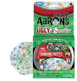 Crazy Aaron's Thinking Putty 4" Tin - Holiday - Ugly Sweater - Thinking Putty