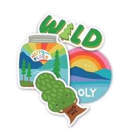 OOLY STICKIVILLE STICKERS - WILD OUTDOORS - VINYL (4 DIE-CUT)(VINYL)
