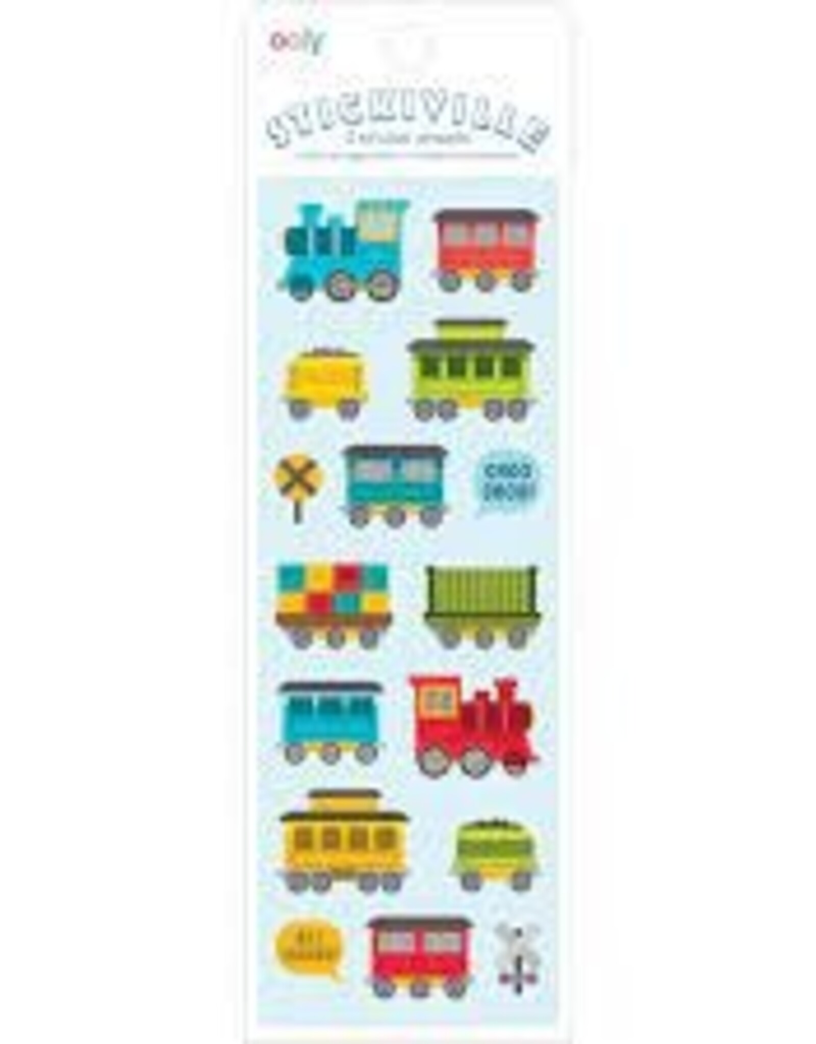 OOLY STICIKIVILLE STICKERS - ALL ABOARD! - SKINNY (2 SHEETS)(PAPER)