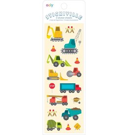 OOLY STICIKIVILLE STICKERS - CONSTRUCTION VEHICLES - SKINNY (2 SHEETS)(PAPER)