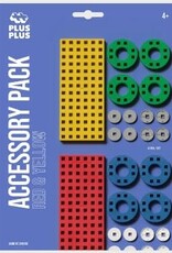 Plus Plus SMALL BASEPLATE AND WHEEL MIX - BLUE PACKAGE