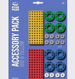 Plus Plus SMALL BASEPLATE AND WHEEL MIX - BLUE PACKAGE