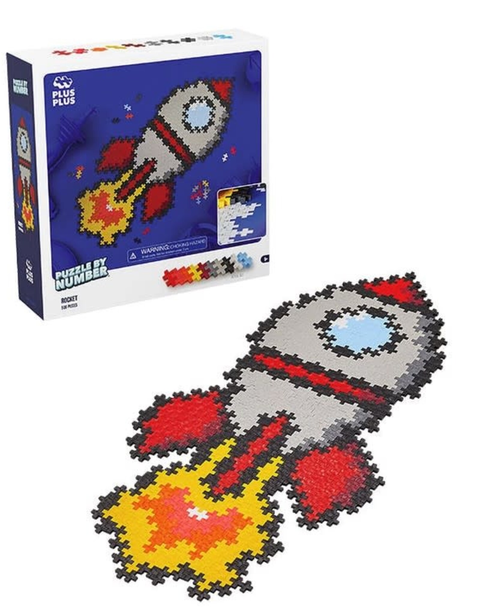Plus Plus PLUS-PLUS PUZZLE BY NUMBER - ROCKET - 500pcs