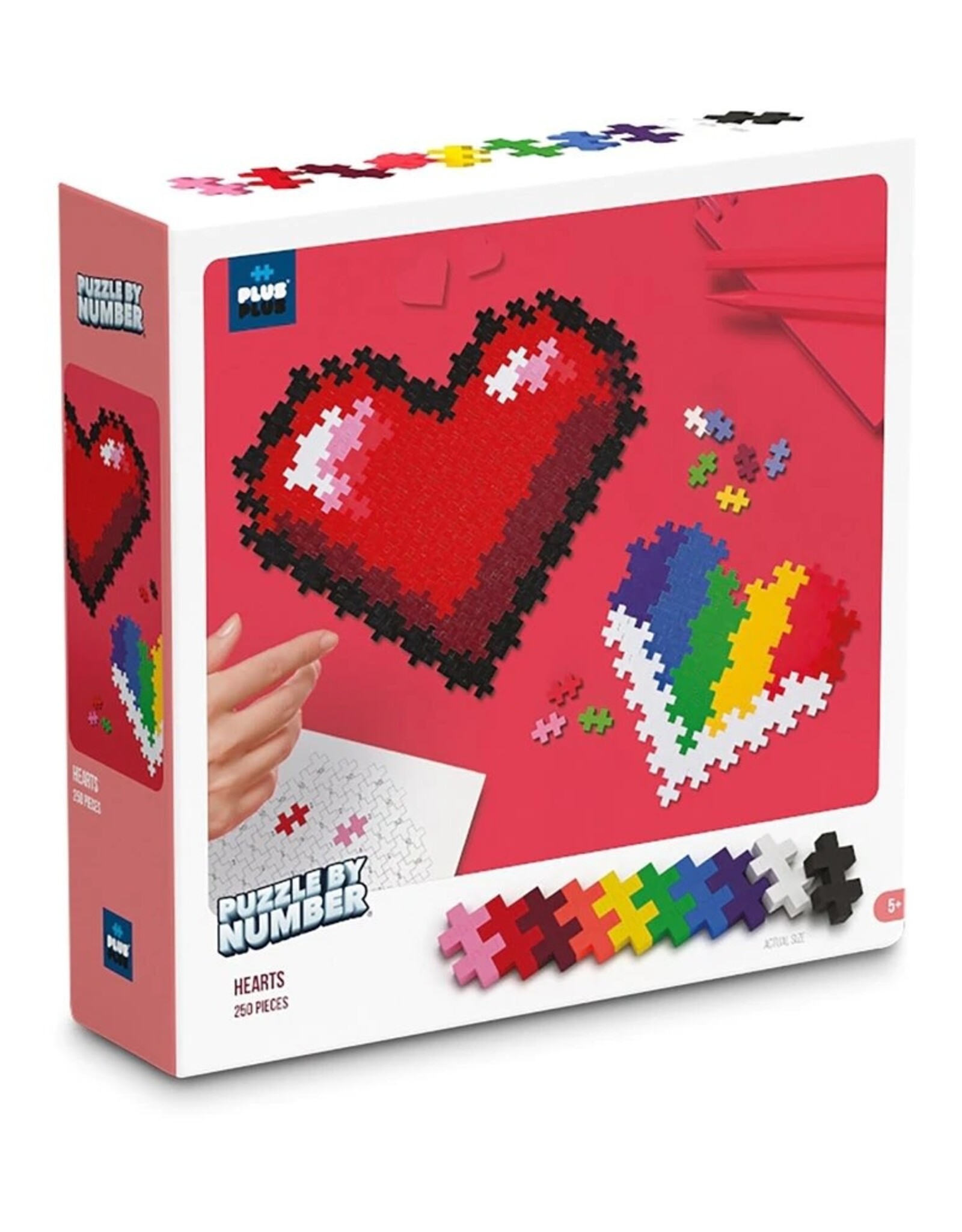 Plus Plus PLUS-PLUS PUZZLE BY NUMBER - HEARTS - 250pcs