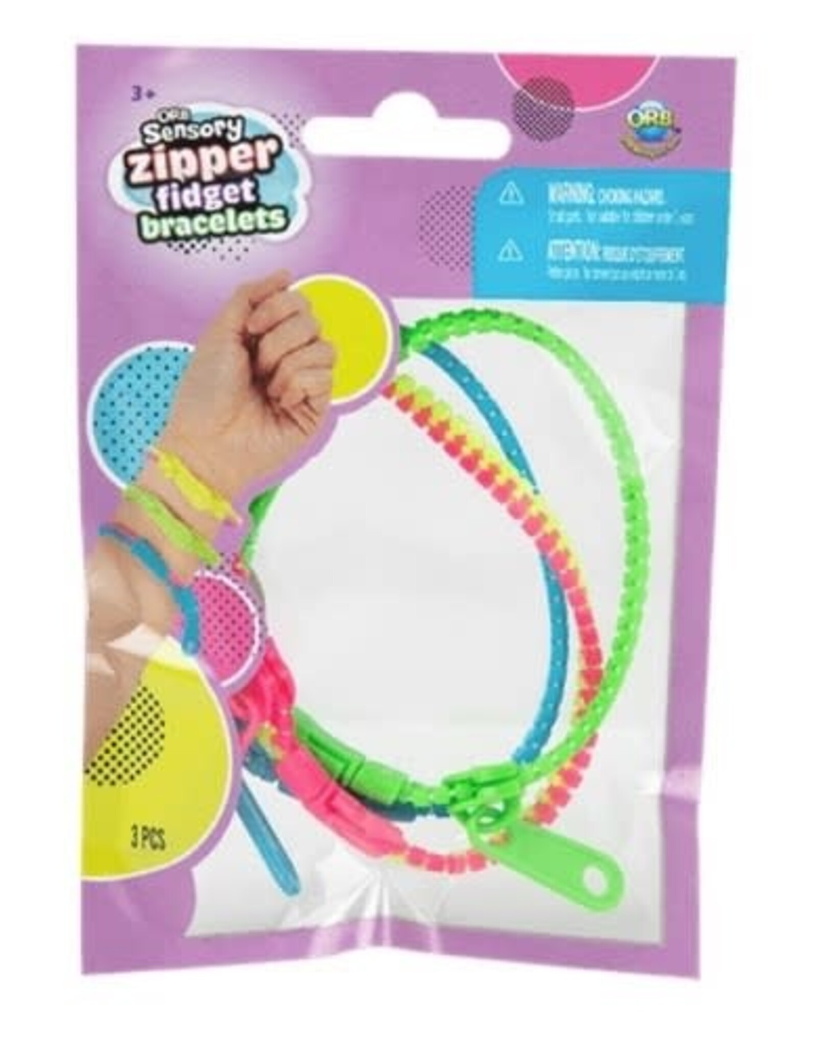 ORBtoys ORB Sensory Zipper Fidget Bracelets Asst