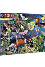 eeBoo Love of Bats 100 pc Puzzle (glow)