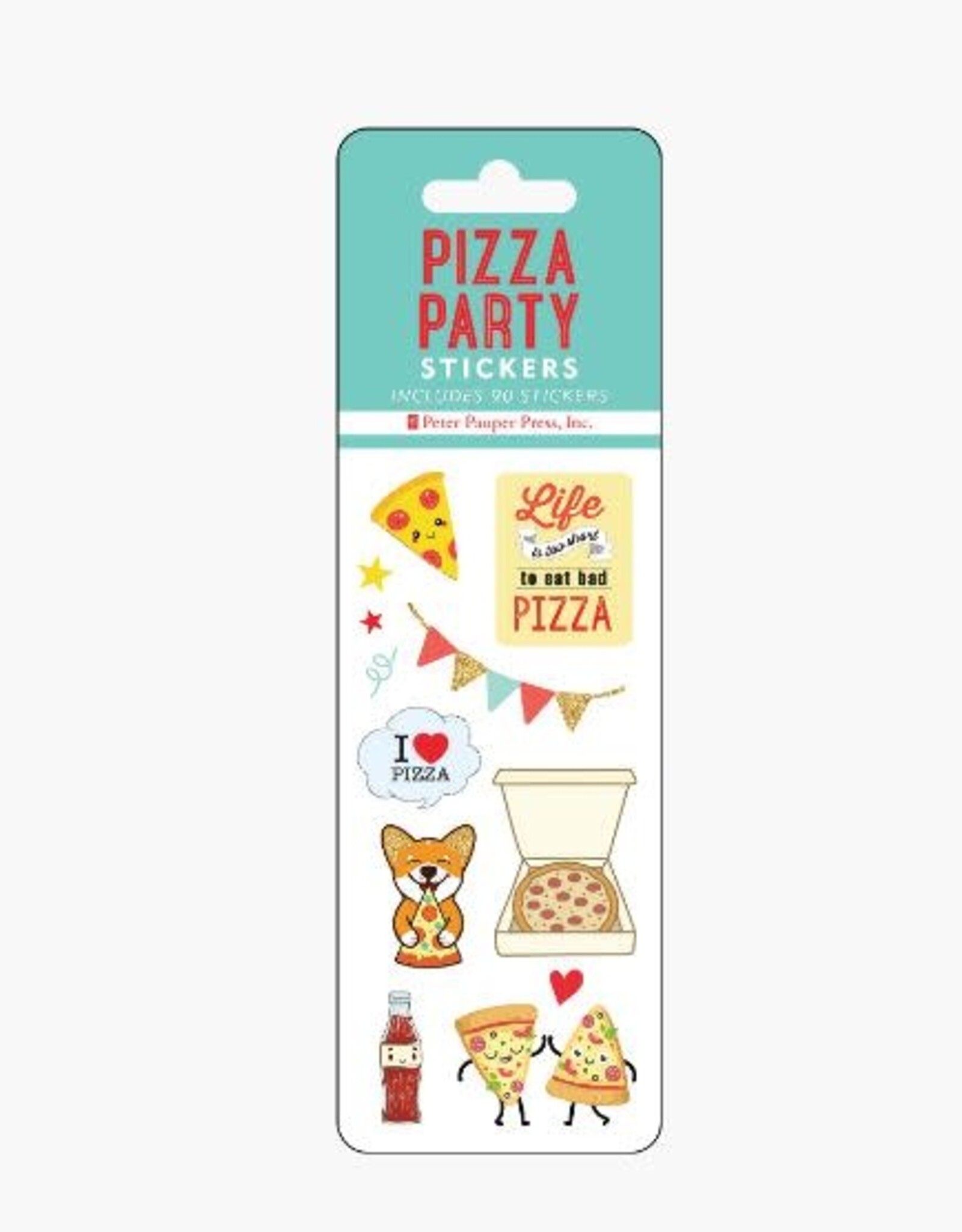 Peter Pauper Press STICKER SET PIZZA PARTY
