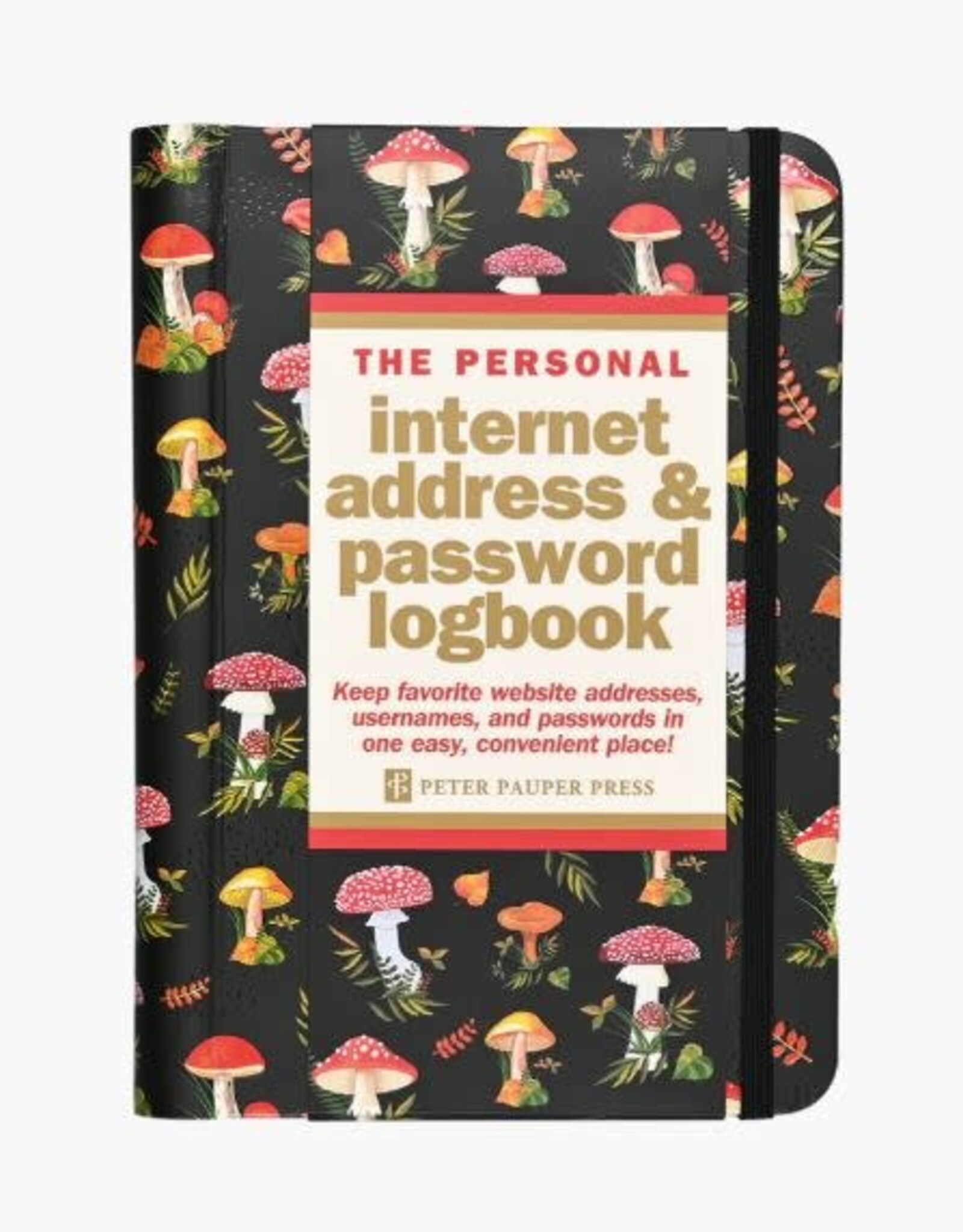 Peter Pauper Press Mushrooms Internet Address & Password Logbook