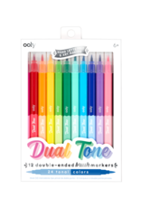 OOLY Dual Tone Double Ended Brush Marker - set of 12/24