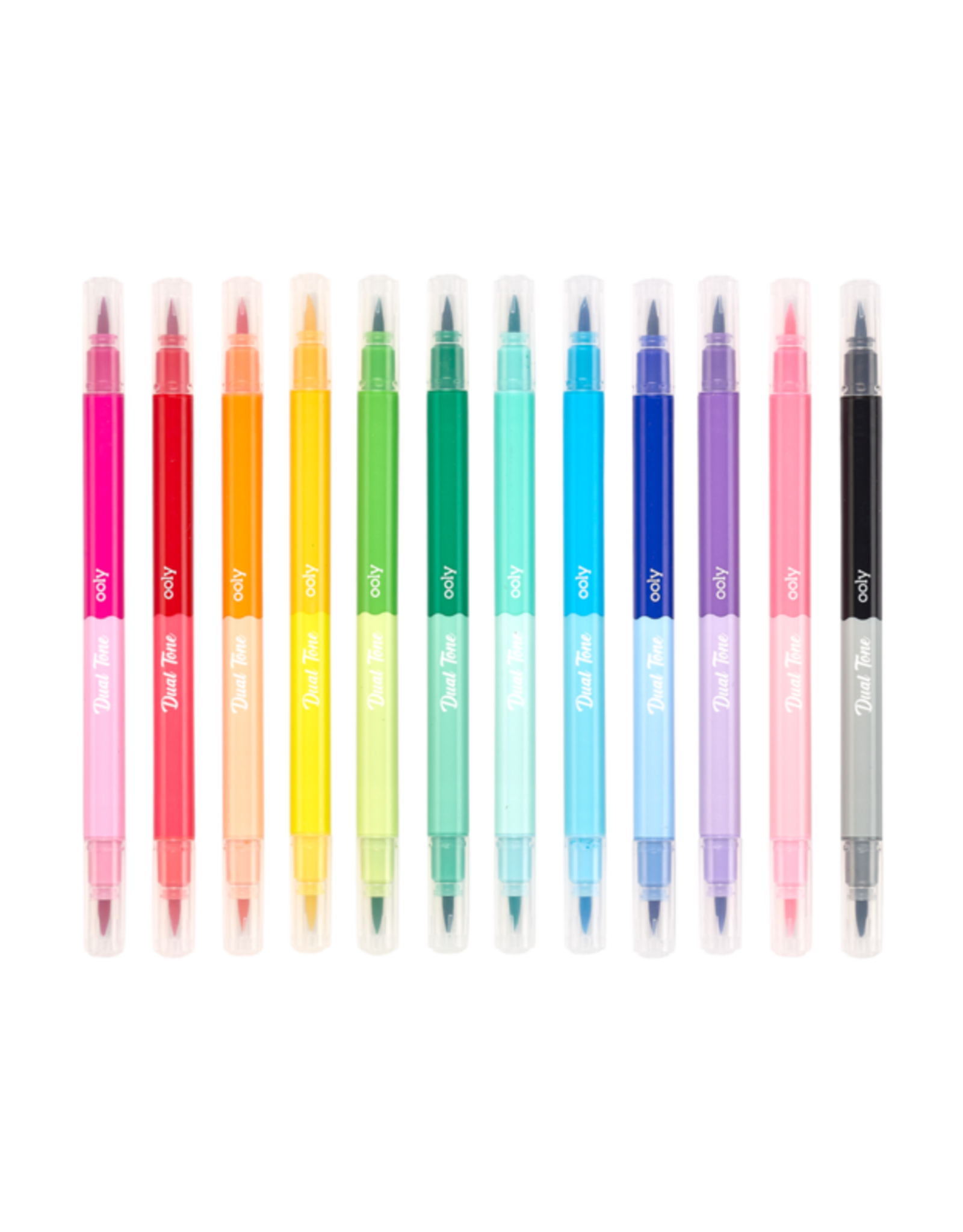OOLY Dual Tone Double Ended Brush Marker - set of 12/24