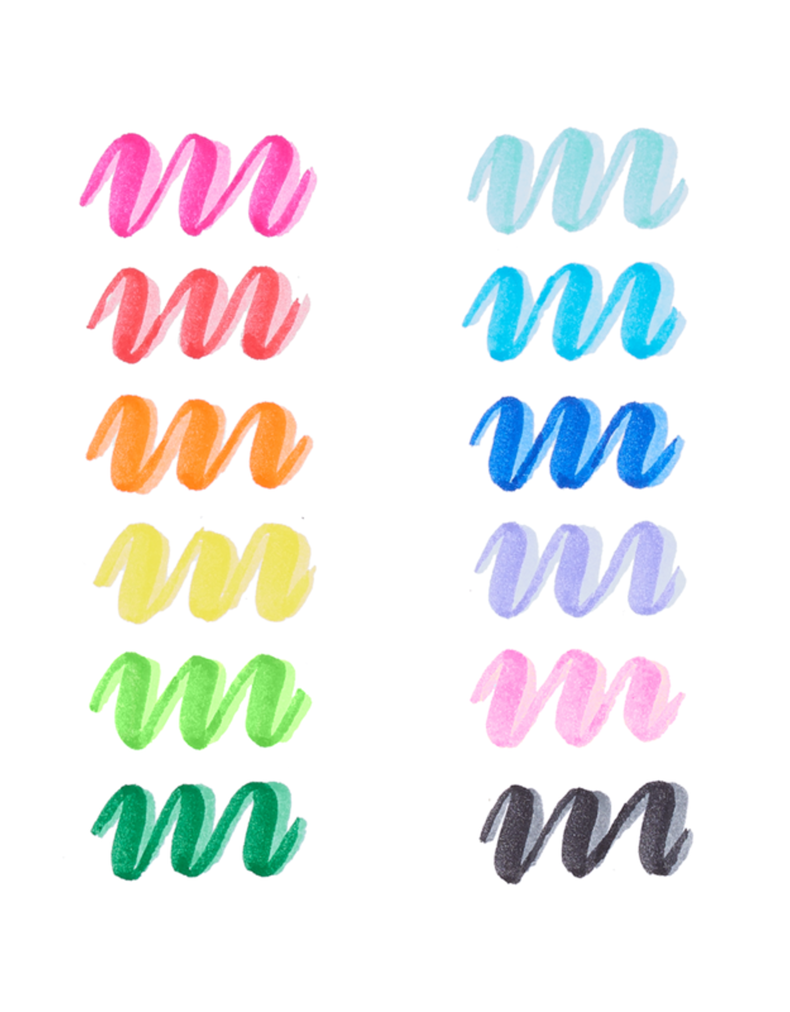 OOLY Dual Tone Double Ended Brush Marker - set of 12/24