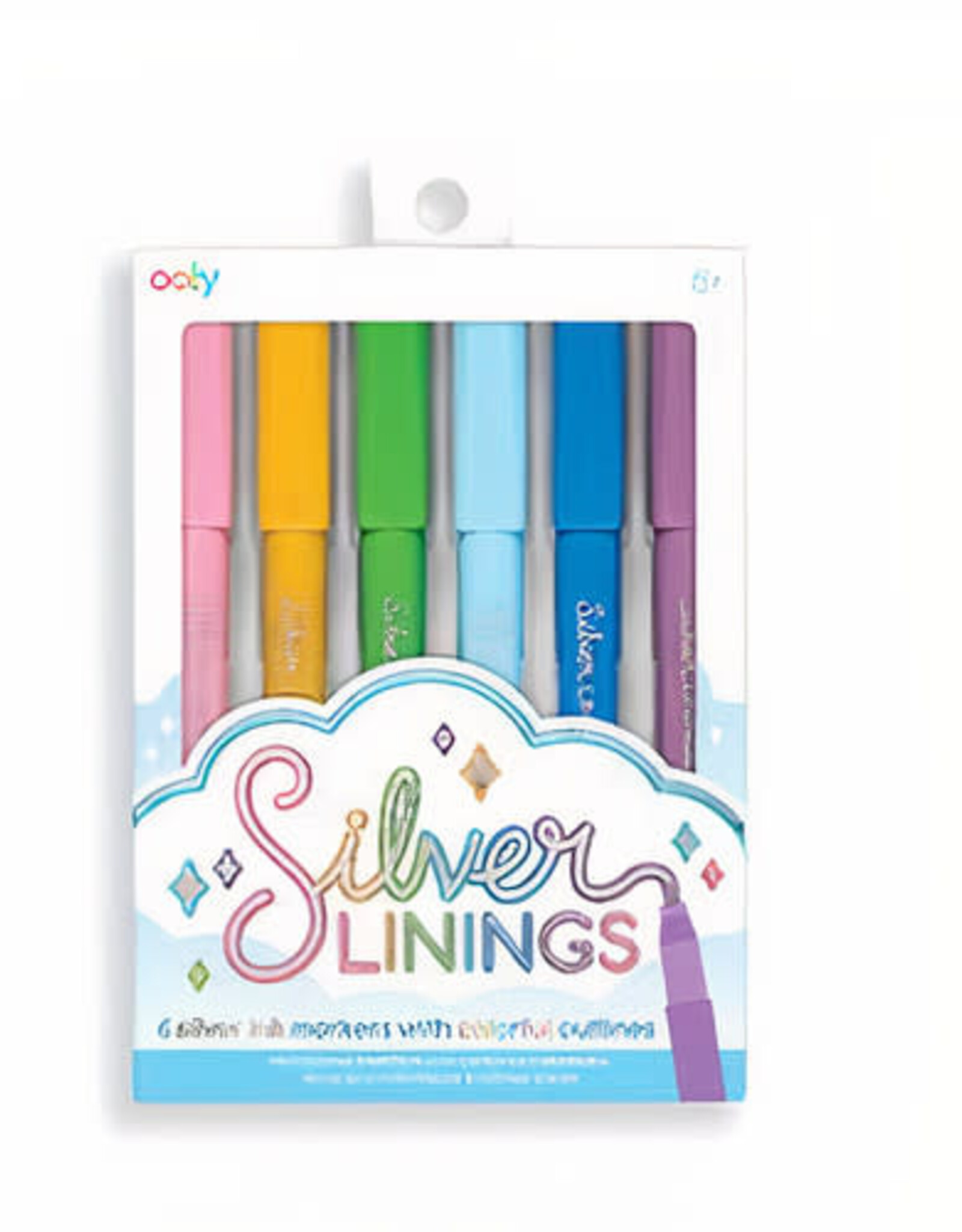 OOLY Silver Linings Outline Markers - Set of 6