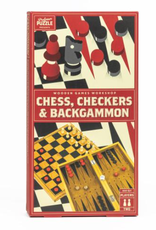 Professor Puzzle Chess, Checkers & Backgammon Games Set of 3