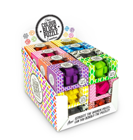 Professor Puzzle Wood Colour Block Puzzles Asst.