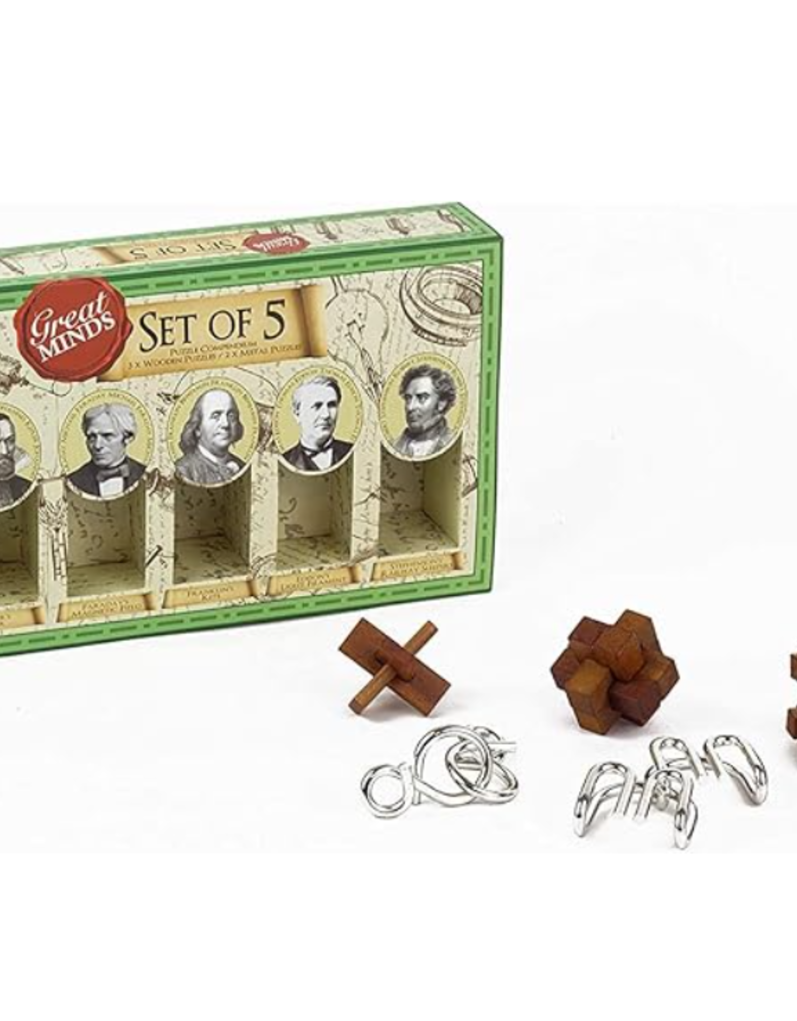 Professor Puzzle Metal & Wood Puzzles Set of 5 - Men