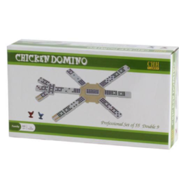 CHH Games DOMINOES - CHICKEN-  DBL 9  'COLOR DOT'  ( 55 Tiles + Hub + 2 Markers ) (EA)