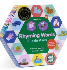 eeBoo Rhyming Words Hexagon Puzzle Pairs