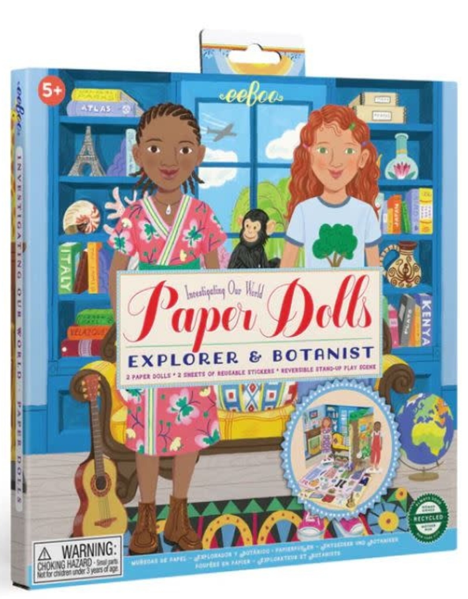 eeBoo Explorer and Botanist Paper Dolls